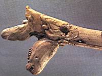 Chevaux graves sur un os (France, Ariege, Mas-d’Azil) (Magdalenien)